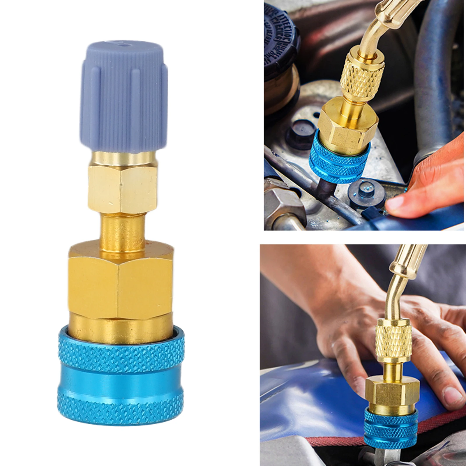 

R1234YF To R134A Quick Coupler Adapter Low Side Connector Conversion-Refrigerant System Charging Hose Fitting