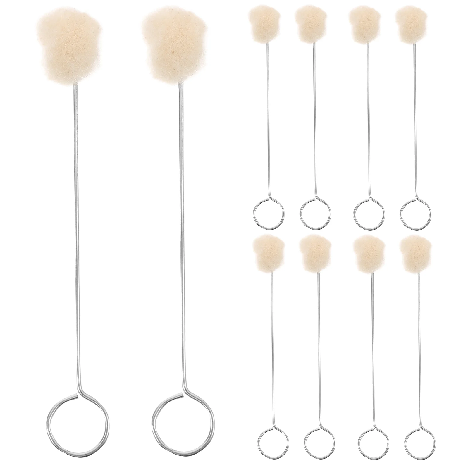 

10 Pcs Wollpinsel Mit Metallgriff Polish Dye Wool Daubers Tool Halloween Working Ball Brush