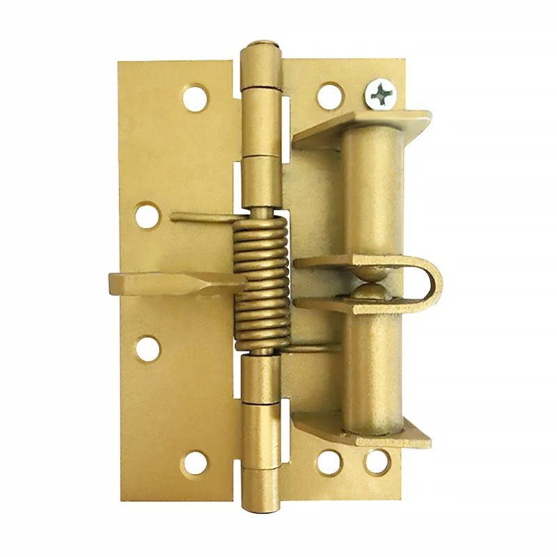 Automatic Door Closing Hinge Architectural Pantry Satin Brushed Hinge for Left and Right Hand Door Brass Golden