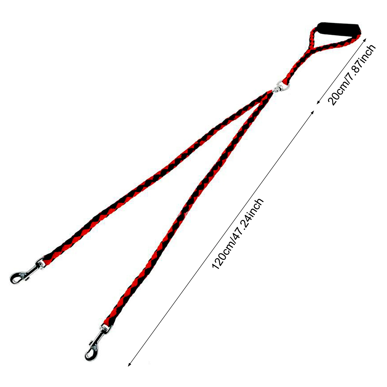 مزدوج رئيس الكلب المقود 1.4 متر حبل للحيوانات الأليفة المقود مضفر PP حبل مستدير دائم المزدوج الكلب الرصاص للكلاب المتوسطة الكبيرة