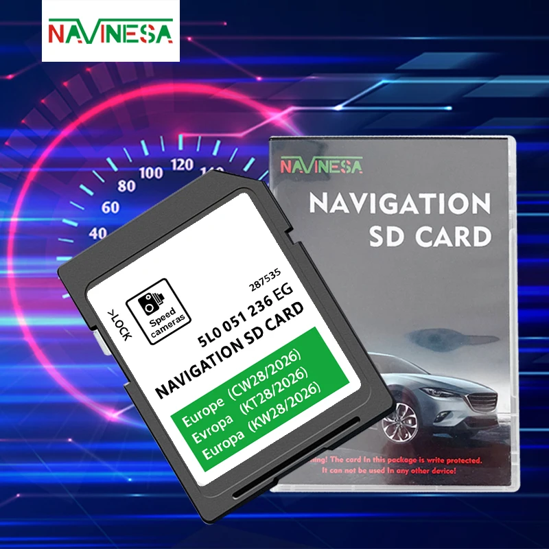 

for Skoda Kodiaq from 2016 to 2020 Navigation SD Map GPS Memory Sat Nav Cover Europe Road Tracking