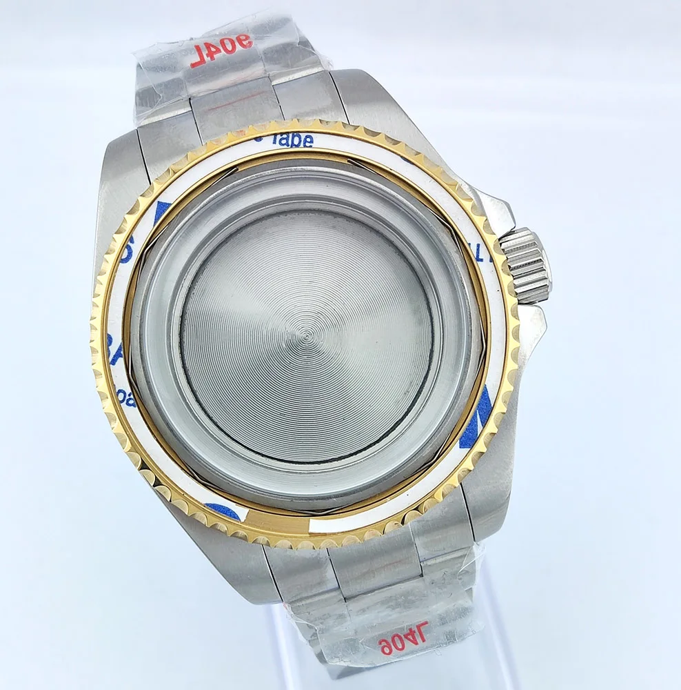 Boîtier de montre NH35 43mm, boîtier en acier inoxydable 904L, verre saphir, étanche, adapté au mouvement NH35/NH36