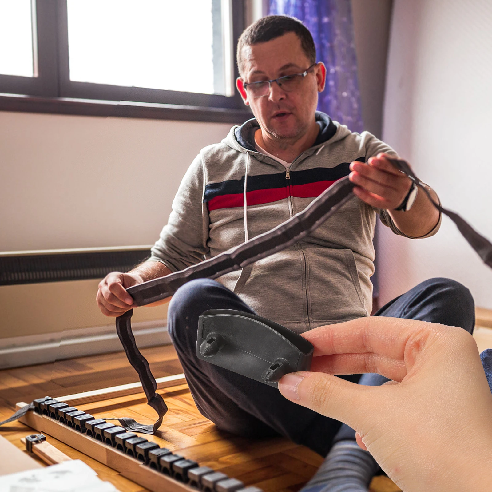 

20pcs Plastic Slat End Caps Replacement Holders For Metal Wooden Bunk Beds Bed Frame Accessories Furniture Legs Repair Kits Slat