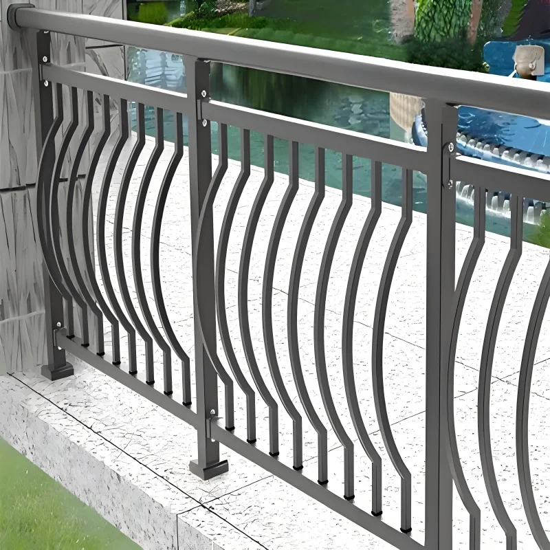 Customization Easy Install Galvanized Pipe Balcony Railings with  Balcony Handrail for Outdoor Terrace Anti-Rust Protection