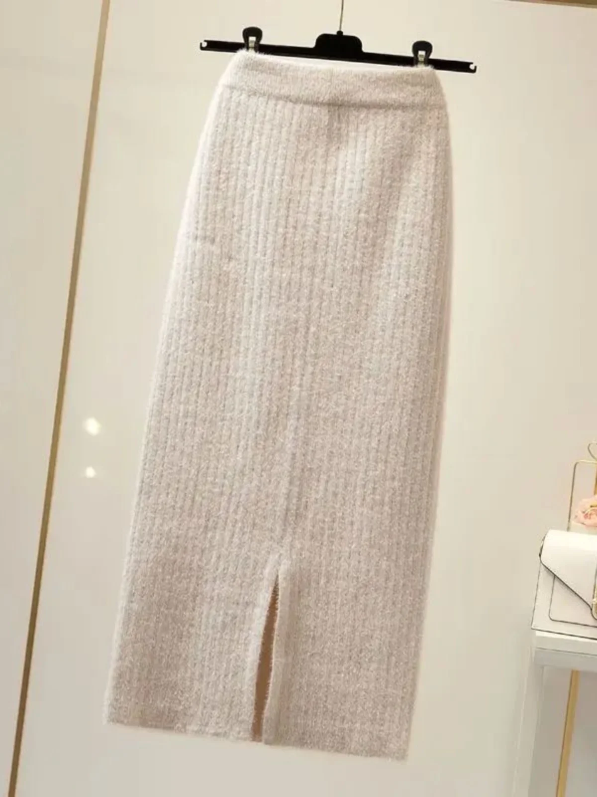 

Юбка с разрезом и высокой талией, цветная уличная женская юбка, облегающая юбка трапециевидной формы, однотонные юбки