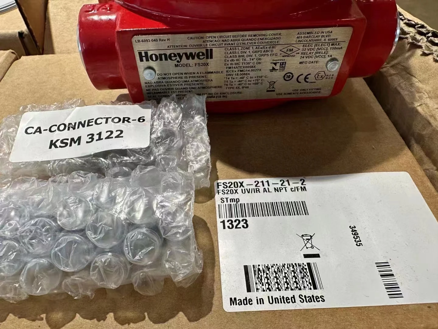 Honeywell FS20X detektor api dan api, detektor multi-spektrum UV/ganda IR/VIS FS20X