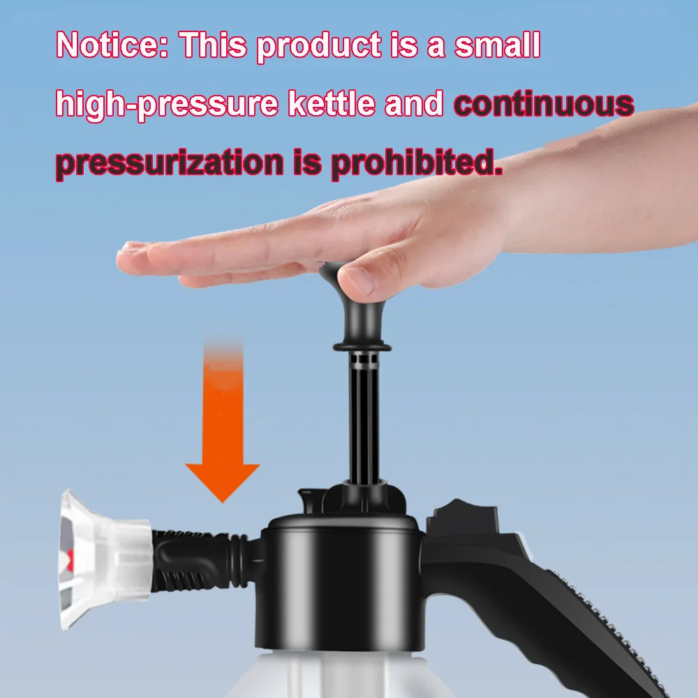 2L Car Wash Foam Sprayer, Hand Pump Sprayer Bubble Spary Bottle Car Cleaning Tools, Two Nozzles