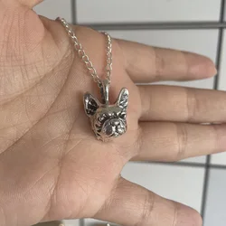 Environmentally friendly materials, retro hippies, French bulldog necklace, punk, French bulldog jewelry, simulation, pet gift