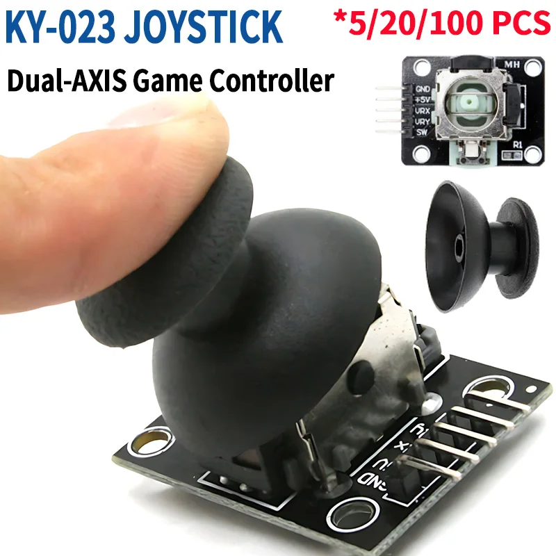 5/20/100 PCS KY-023 For Arduino Dual-axis XY Joystick Module Higher Quality PS2 Joystick Control Lever Sensor Rated 4.9 /5