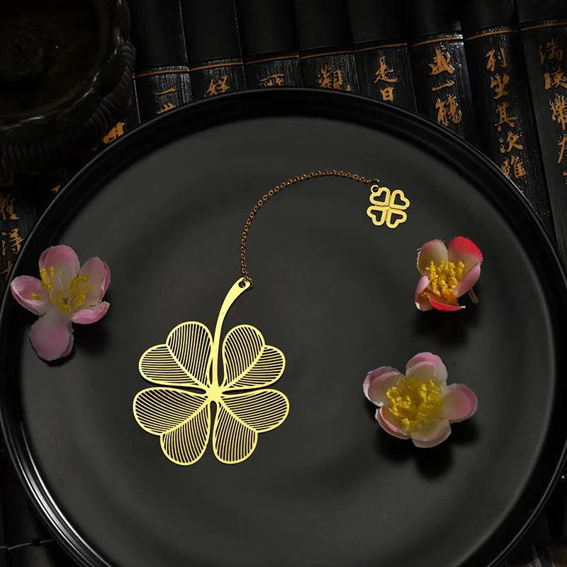 إشارة مرجعية معدنية على شكل ورقة شجر الوريد مجوفة من النحاس المرجعية الإبداعية الثقافية والإبداعية هدية المرجعية النمط الصيني الكلاسيكي #2