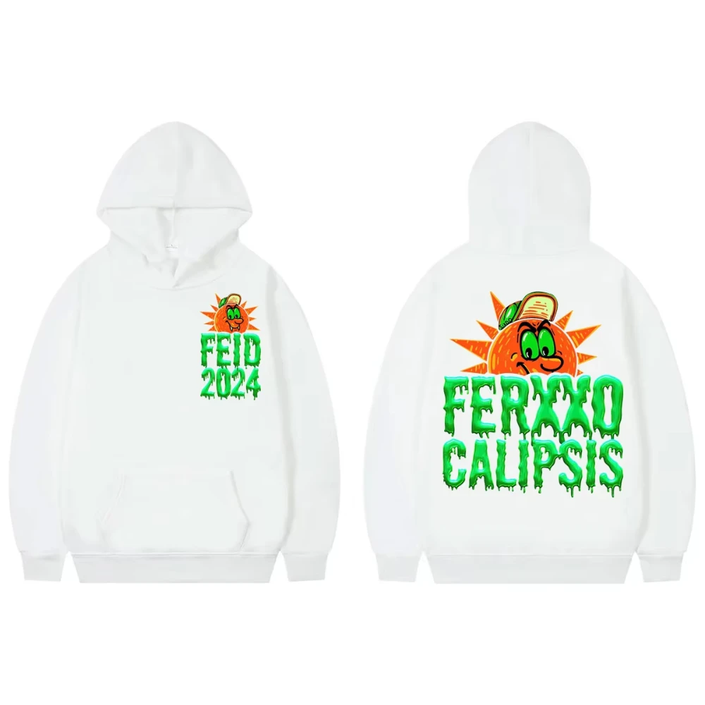 

Rapper Feid FerxxoCalipsis Tour 2024 Print Hoodie Fashion Hip Hop Long Sleeve Sweatshirt Men Women High Quality Fleece Pullovers