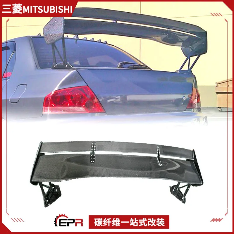

Suitable for Mitsubishi Evolution 7 8 9 Carbon Fiber Retrofit Vortex 5 Double Layer Spoiler GT Large Tail