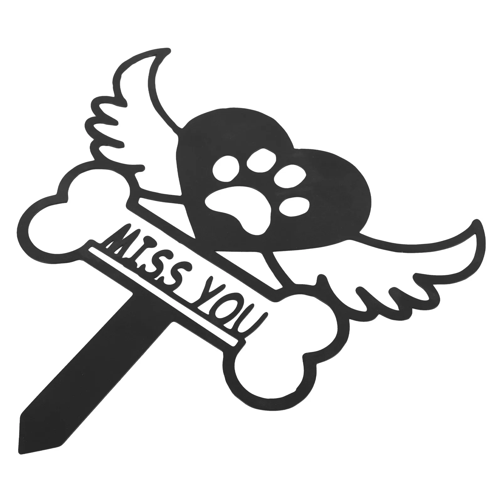 

Heart Shaped Memorial Stake for Pets Heavy Duty Iron Cemetery Grave Marker Garden Yard Sign Outdoor Memorial Decoration