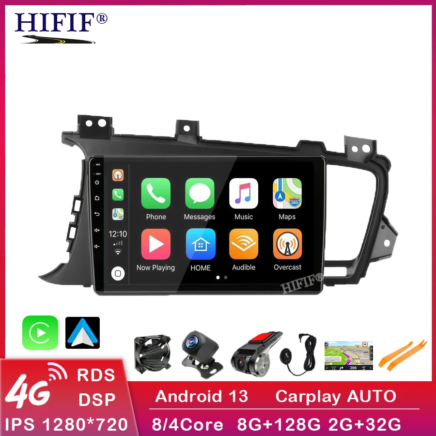 

Android 13 Car AutoRadio for KIA K5 Optima TF Sedan 2011 - 2015 Stereo Audio Video Multimedia Carplay Player Navi GPS 2Din Wifi