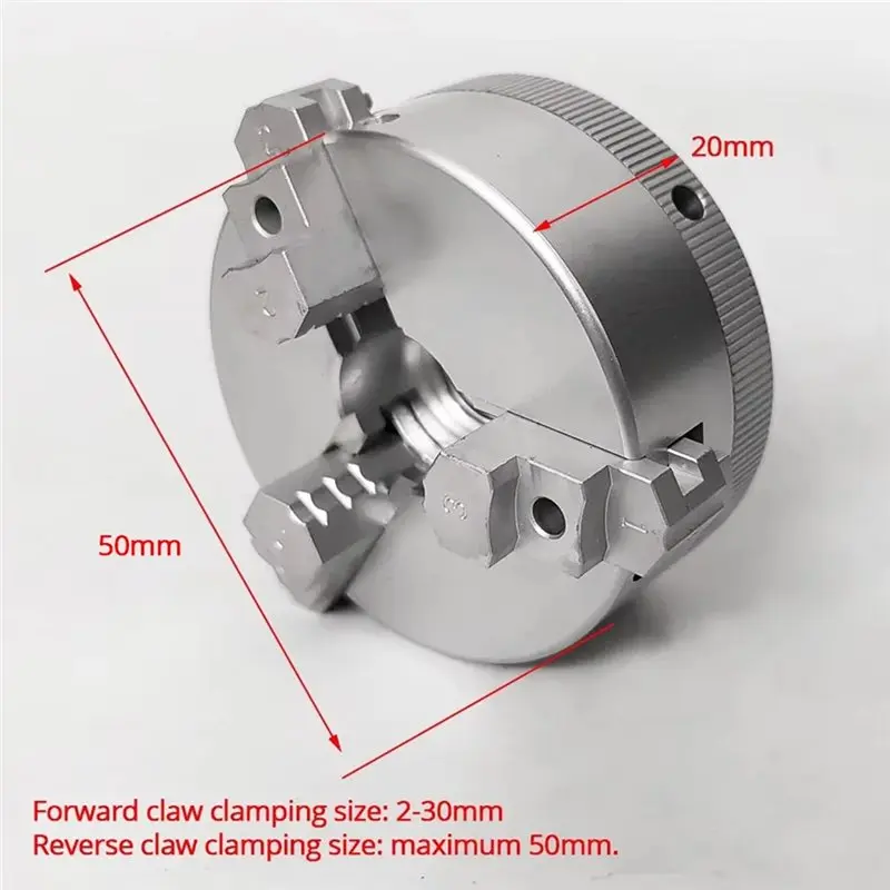 AB33-Aluminum Alloy Self Centering Mini Three Jaw Chuck For Woodworking Turning On For Lathe Bench Grinder Electric Drill C