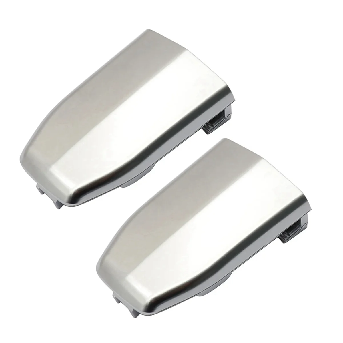 2x Front Door Handle Lock Cylinder Cover Silver for Cadillac Escalade 2015-2018 13596115