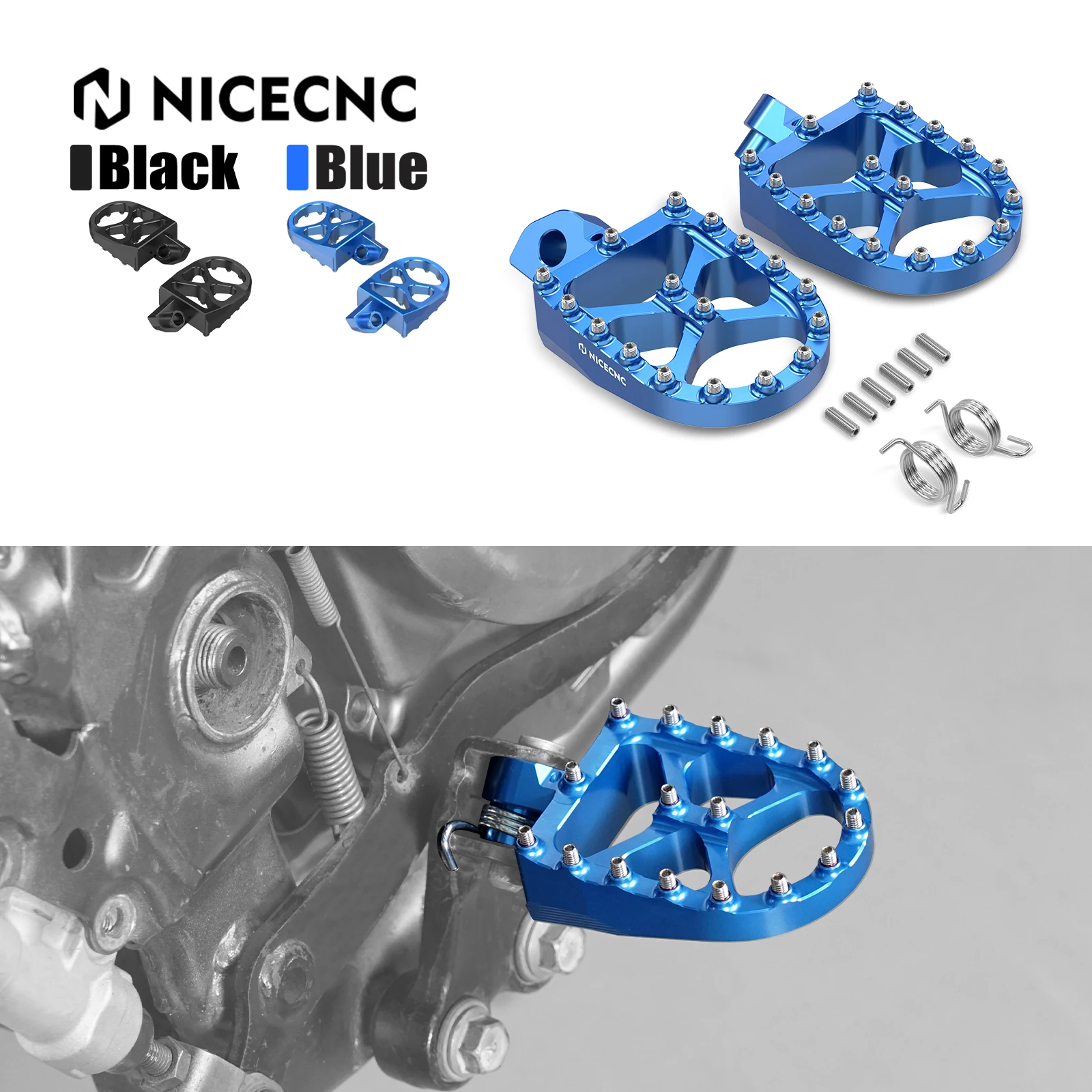 

Enlarged Wide Foot Pegs Footrests Pedal For Suzuki DR650 S DR650 SE 1996-2024 2023 2022 2021 2020 2019 2018 2017 2016 2015 DR650