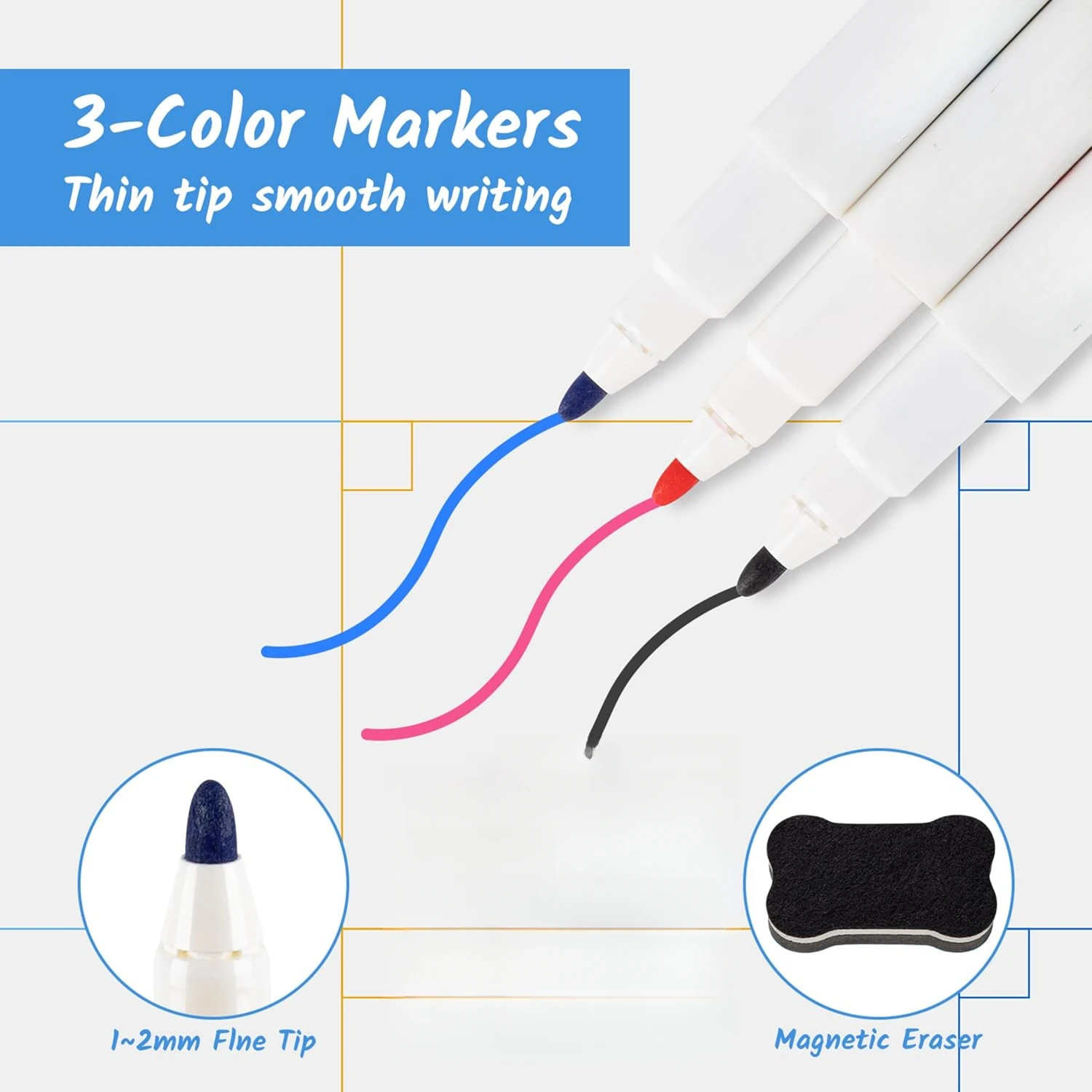 磁気式ドライイレースカレンダー、14.7 x 11.8インチ - Magnetic Whiteboard Calendar のレビューと価格