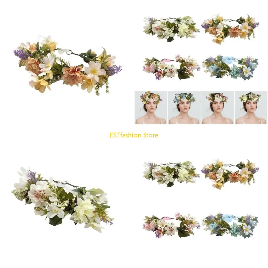 

Y5GC Реалистичные тканевые аксессуары для волос с цветами для особых мероприятий и повседневного использования