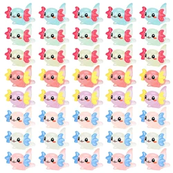 5/10pcs Mixed Axolotl Miniatures - Glow In the Dark Resin Charms Cabochons for Slime or Home Decoden - Mini Fairy Garden Animals