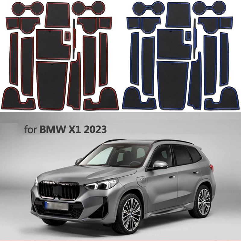 Car Door Groove Mat For BMW X1 2023 Door Slot Pads Modified Dust Pad Storage Pad Car Interior Accessorie