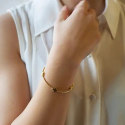 Vlen Miyuki Delica Beads Gold Color Bracelet Cross Bracelet for Women Fashion Simple Jewelry Dainty Pulseras Mujer