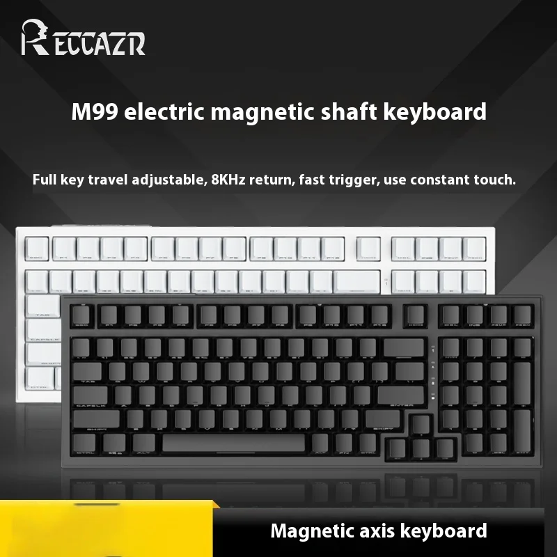 Original RECCAZR M99 Mechanical Keyboard Magnetic Switch 8KHz Hot Swap RGB 8KHz PBT Keycaps Esports Gamer PC Gaming Keyboard