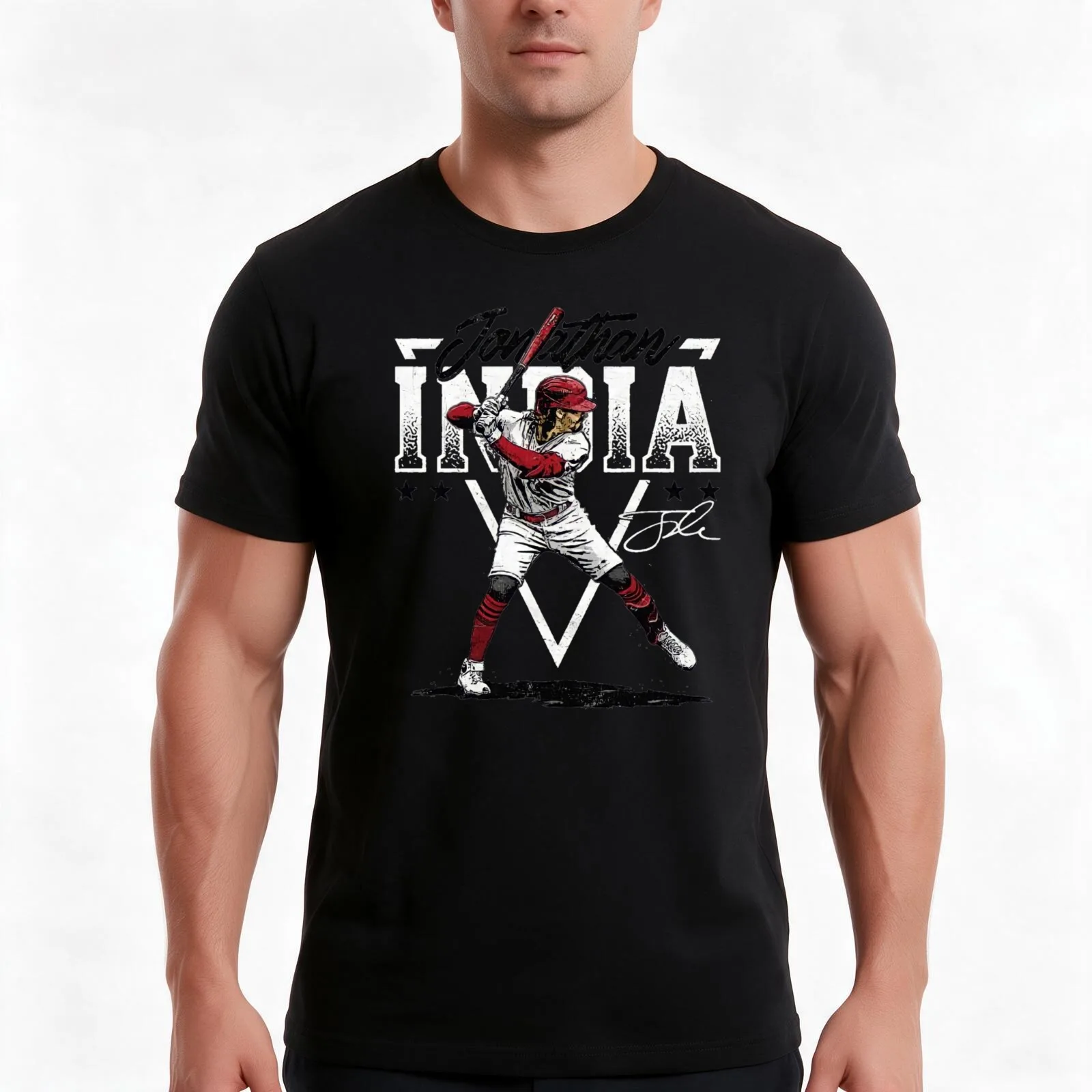 Jonathan India T-Shirt Summer Casual Cotton Tee Oversized Streetwear Tops Vintage Graphic Print Loose Fit Short Sleeve