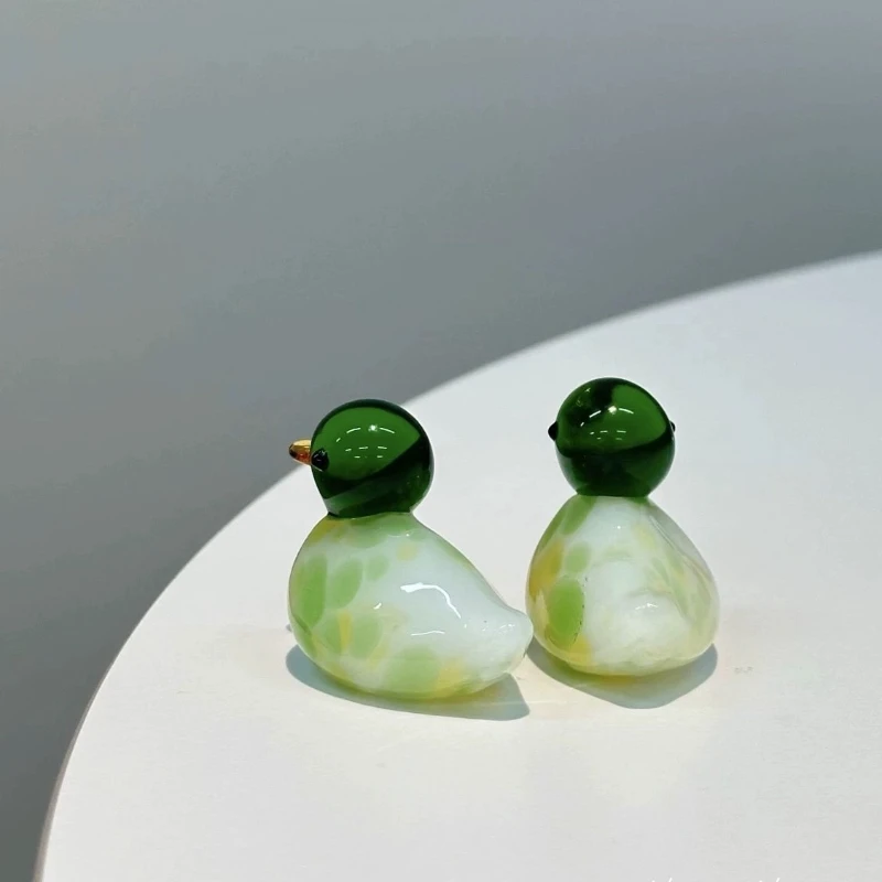 

LTT green head duckling handmade glass ornament desktop ornament car ornament