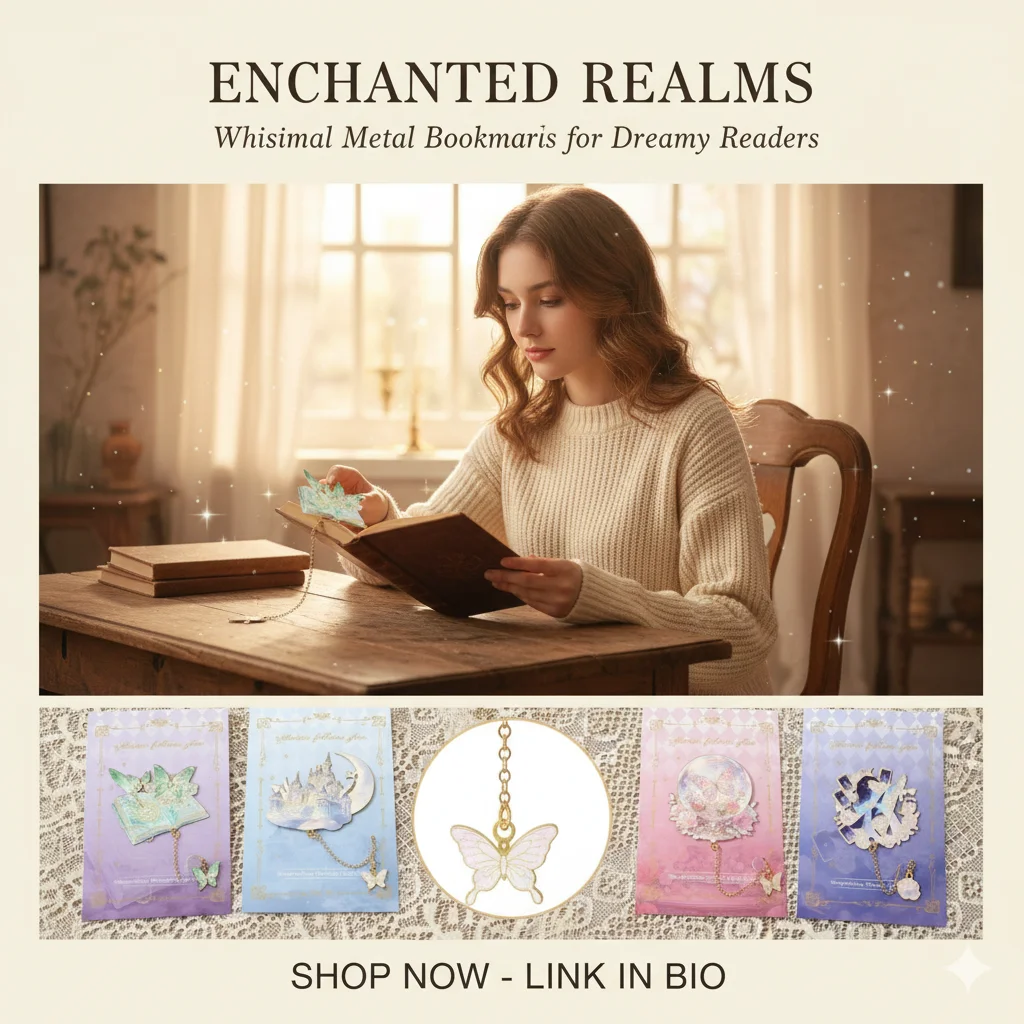 Creative Metal Bookmark Premium Exquisite Metal Bookmark Fairy Tale Page Marker Artistic Chain Pendant Bookmark For Book Lovers