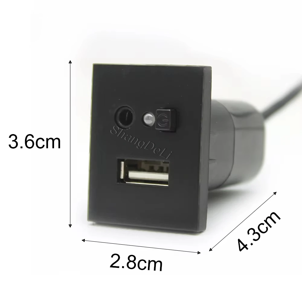 Black Auto AUX/USB Input Adapter Mini Cable USB Jack Interface USB Charger For Ford Focus 2 Mk2 2009 2010 2011Accessories