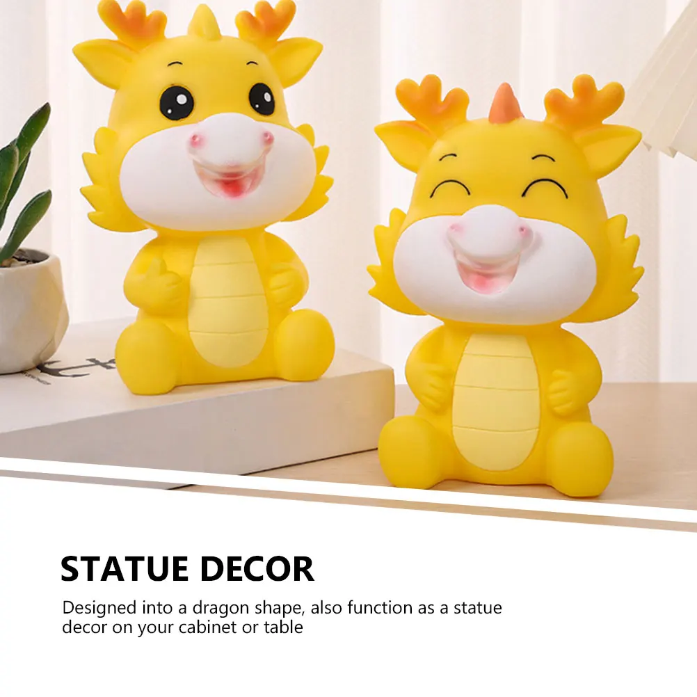 

Lovely Piggy Bank For Year Of Dragon Cute Cartoon Coin Jar With Stopper Decorative Money Storage Box Gift Bedroom