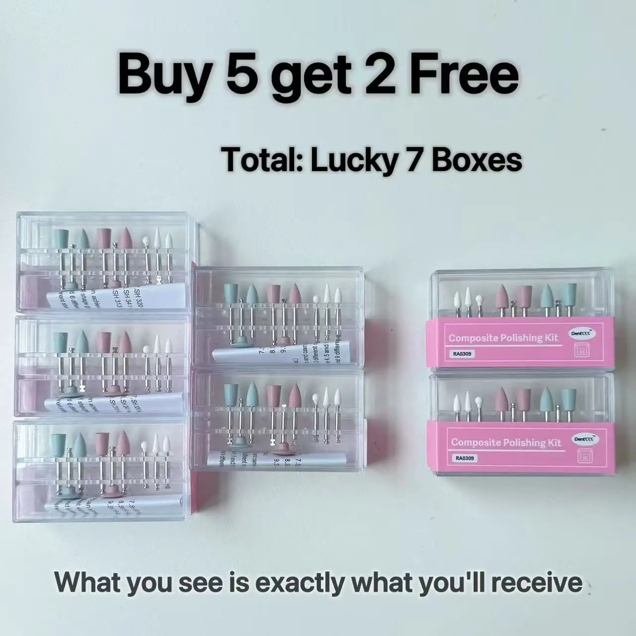Buy 5 Get 2 Free RA0309 Grinding & Polishing Heads SILICONCE Polishing 0309 Kits
