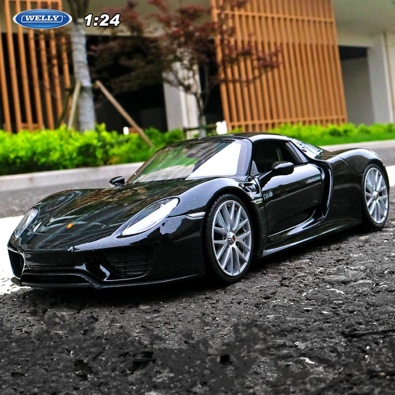 WELLY 1:24 Porsche 918 Spyder Alloy Sport Car Model Diecast Metal Toy Racing Car Model High Simulation Collection Gift