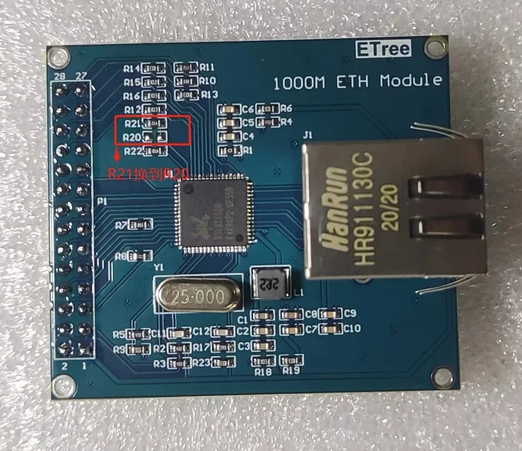 Módulo Gigabit Ethernet RT/L8211EG con placa de desarrollo FPGA