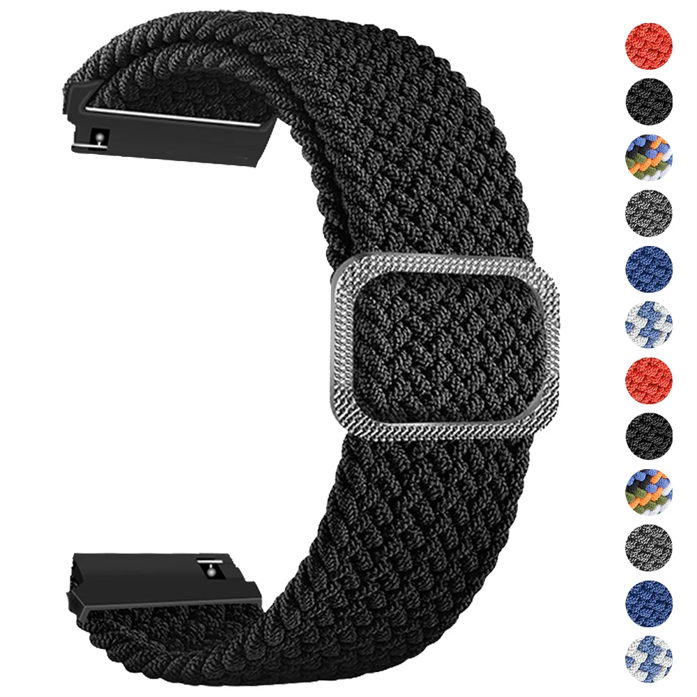 20mm 22mm Watch Strap For COLMI P71 P73 P76 P81 P68 Band For COLMI C81 C60 C61 I31 V68 Nylon Watchband Elastic Braided Bracelet