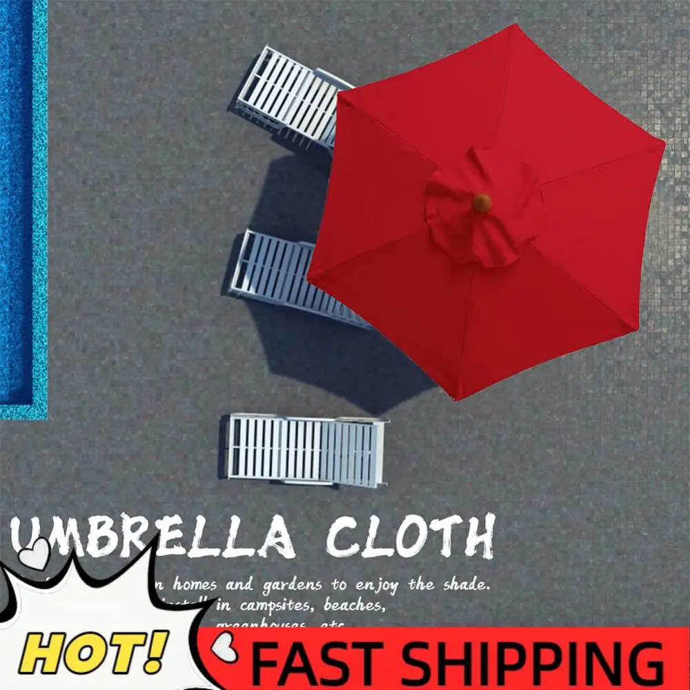

Зонт-парасоль с 6 спицами, без стойки, 2 м, с заменяемой водонепроницаемой тканью, защита от УФ-излучения, для улицы, пляжа, сада