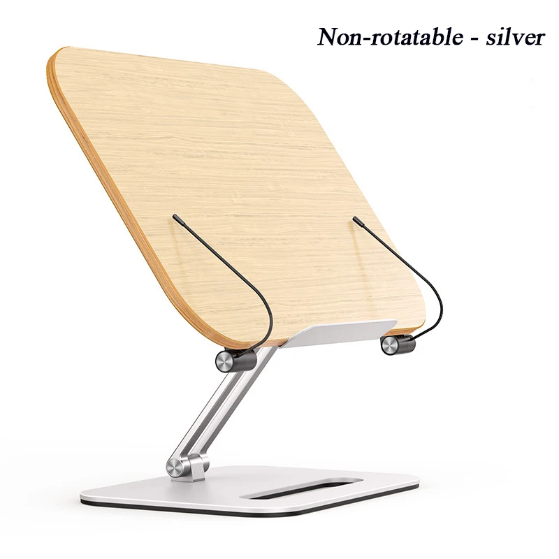 Alumínio Alloy Desktop Reading Rack, Rotatable e ajustável, Laptop Stand, Study Book Holder, 360 Graus