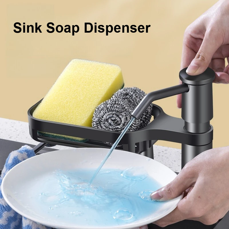 

New Kitchen Sink Liquid Soap Dispenser Pump Sink Mount Strong Hand Pressure Soap Dispenser Pump with Extension Tube Kit