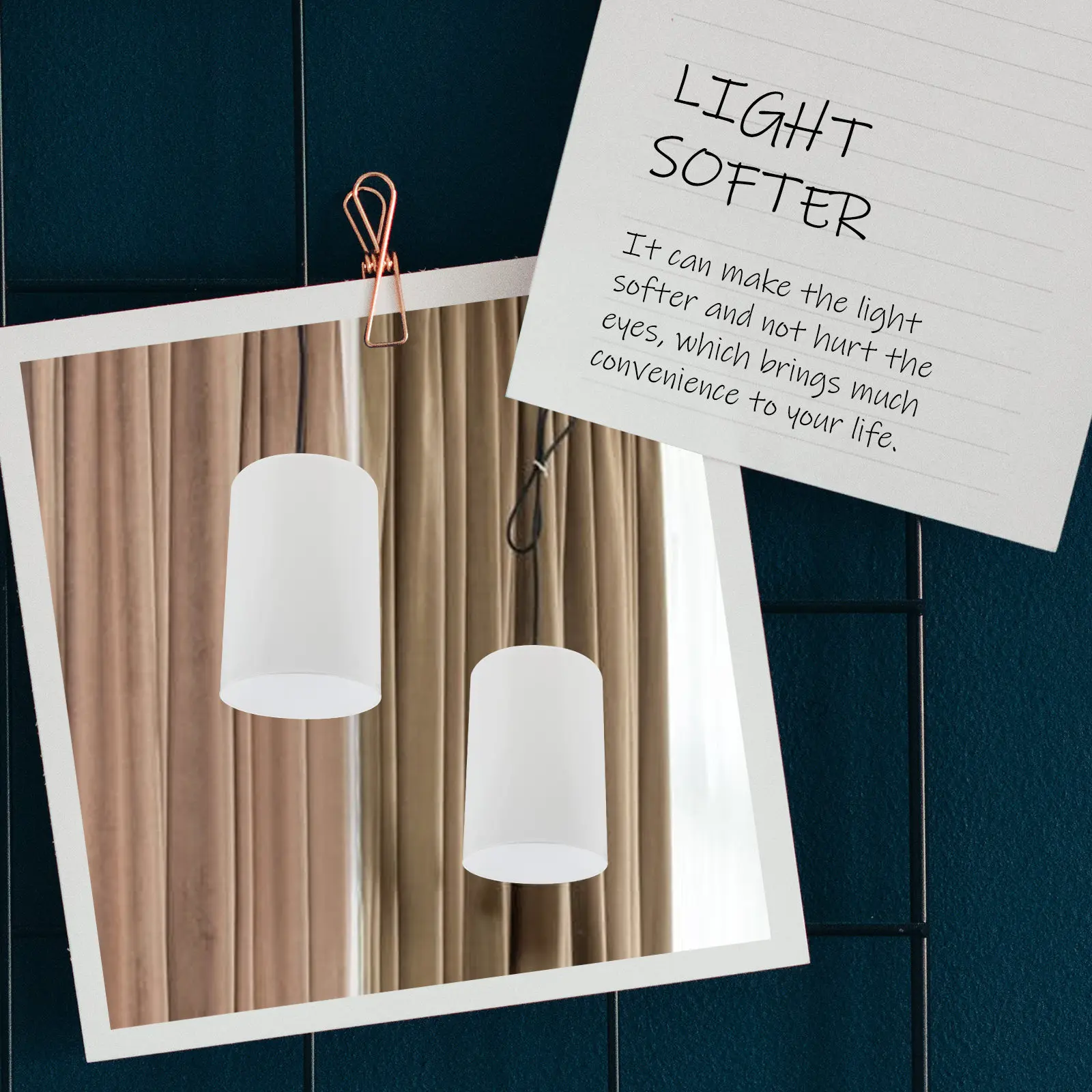 

Simple Elegant Glass Lamp Shade Multi-Function Paint Sprayed Cover for Desk Dorm Room Household Light Fixture Protection