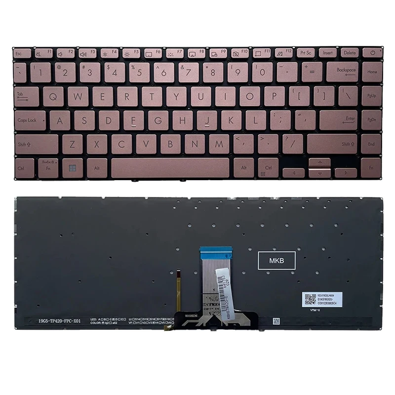 US Backlight Keyboard for ASUS VivoBook Flip TM420 TM420U TM420UA TM420IA TP420U TP420L TP420UA TP420IA TP470 TP470EA Pink