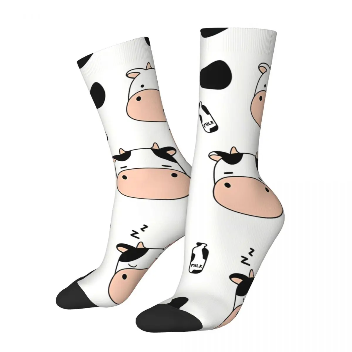 

Baby Bottle Cute Cow Cartoon Socks Male Mens Women Autumn Stockings Printed