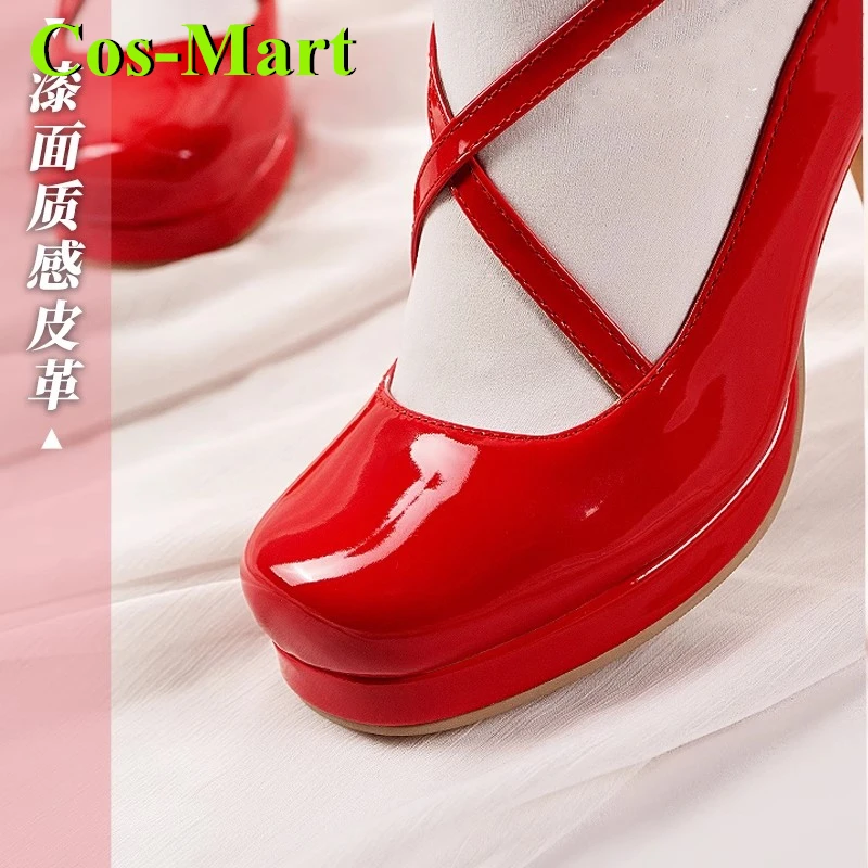 Cos-Mart Puella Magi Madoka Magica Kaname Madoka Shoes Cosplay Universal Combat Boots Role Play Used Accessories