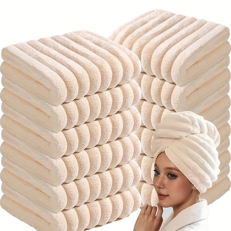 6/12 Pack of Coral Fleece Towel Sets—highly Absorbent, Soft and Comfortable, Colorfast, and Ideal for Everyday Use;polyester