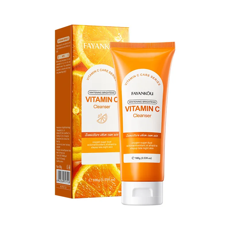 100g Vitamin C Facial Cleanser Face Wash Foam Cleanser Deep Cleansing Moisturizing Brightening Hydrating Skin Care Products image 6