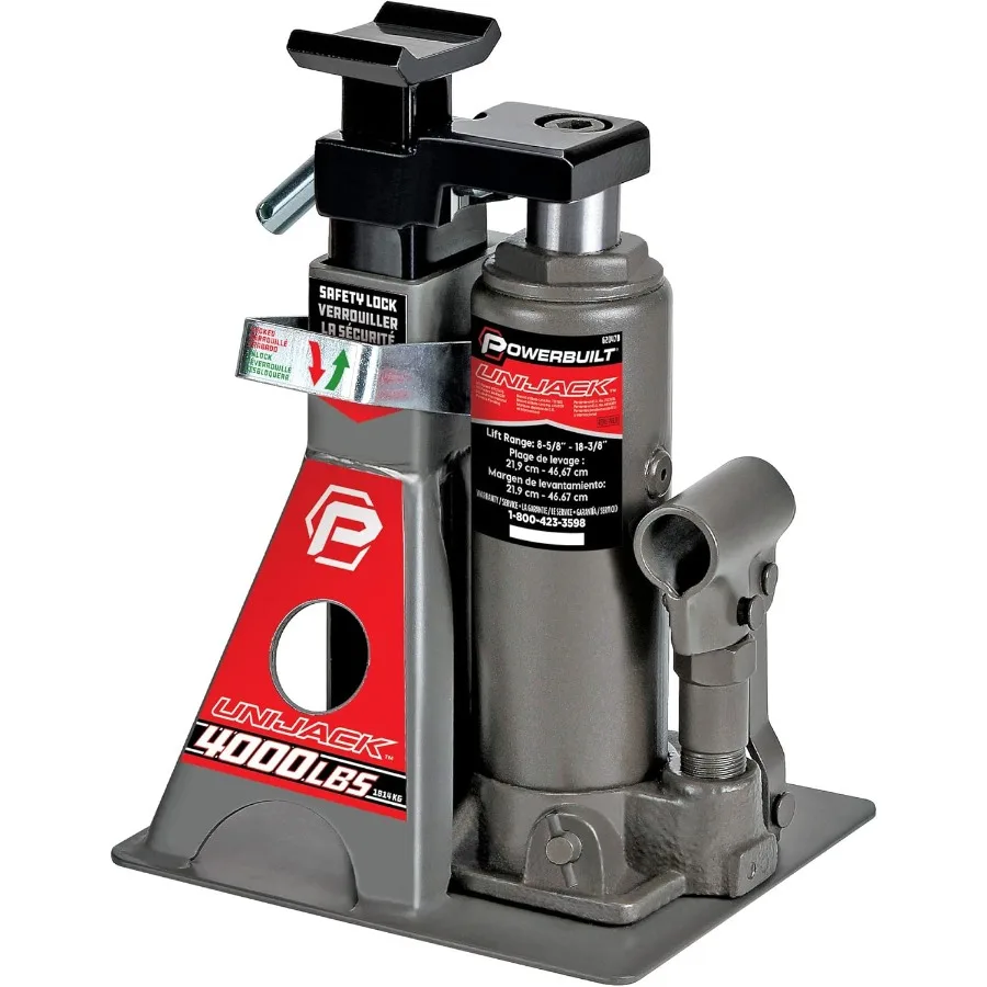 

2 Ton UniJack Combination Hydraulic Bottle Jack Jackstand in 1 Unit Compact and Portable with Wide Base Design Ideal for Unibod