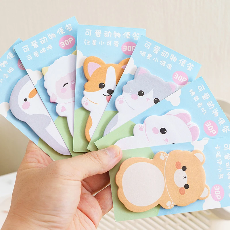 Cartoon Penguin Rabbit Animals Memo Pad Sticky Notes Memo Notebook N Times cancelleria materiale scolastico cancelleria Kawaii