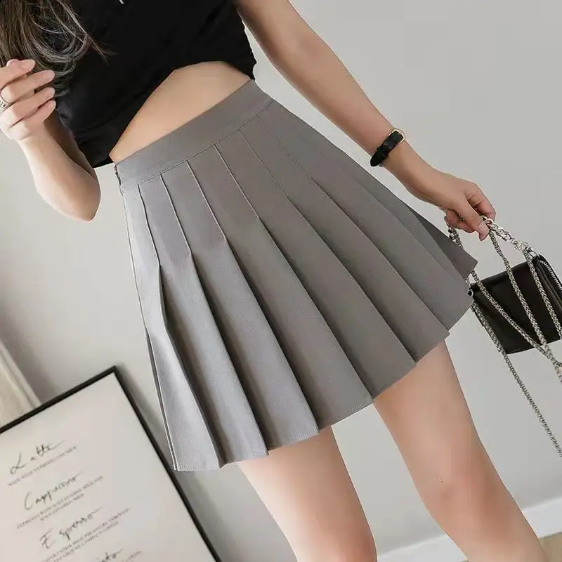 2026 Summer New Women Tennis Sports Pleated Skirt Spicy Girl Style High Waisted Korean Version Versatile A-line Short Skirt