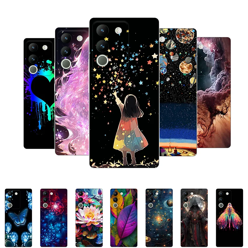 Case For Vivo Y200 5G Cover Vivo Y200 V2307 Case Silicone Soft Girl Flower Back Cover for VivoY200 Y 200 5G Global Phone Cases