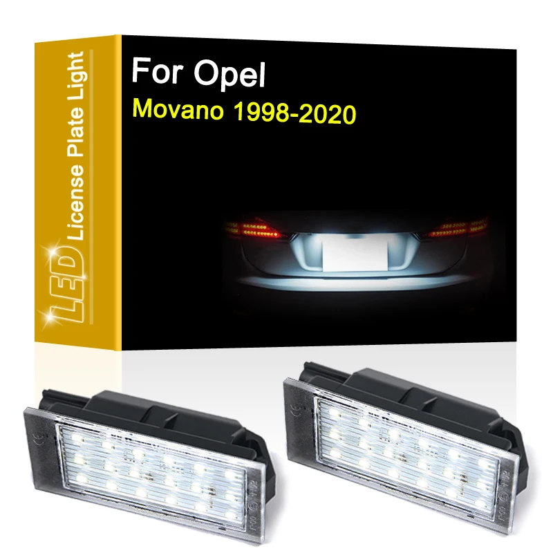 12V LED Number Plate Lamp For Opel Movano 1998-2020 White License Plate Light Assembly